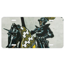 Knight On Horseback custom license plate