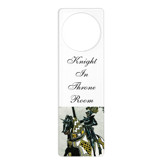 Knight On Horseback Door tag Hanger (Front)