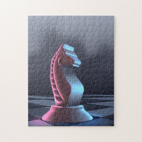 Knight on the chess board jigsaw puzzle