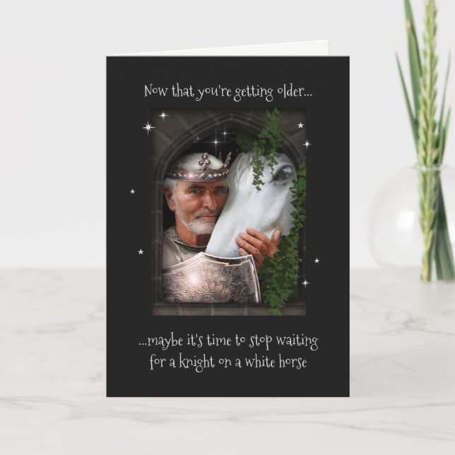 Knight on White Horse (not only for Birthdays ;-) Card (Front)