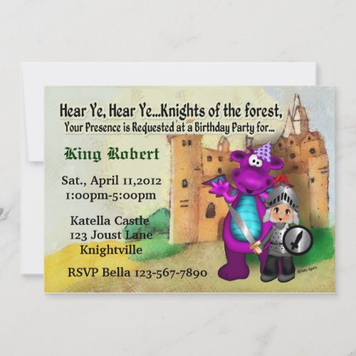 Knight Party Invitation