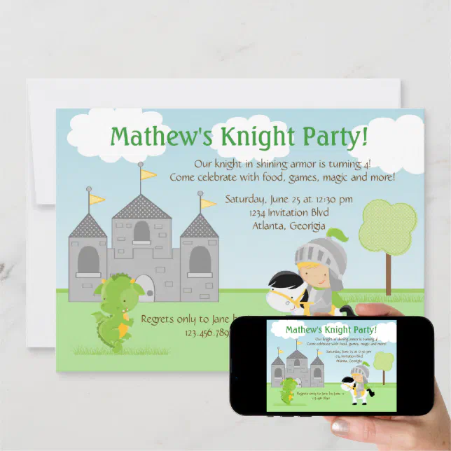 Knight Party Invitation | Zazzle