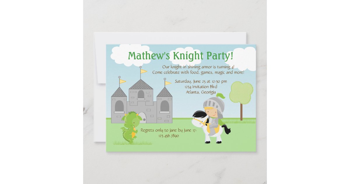 Knight Party Invitation | Zazzle