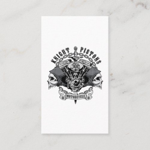 knight pistons motorcycle business card