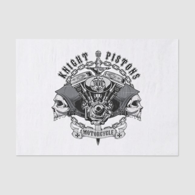 knight pistons motorcycle tissue paper (Front)