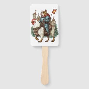 Knight Pup � Medieval Hero Dog Hand Fan