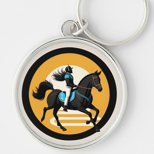 Knight Riding a Horse Keychain (Front)