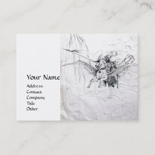 KNIGHT RIDING ON PEGASUS BUSINESS CARD