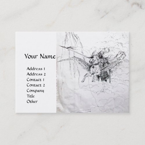 KNIGHT RIDING ON PEGASUS BUSINESS CARD