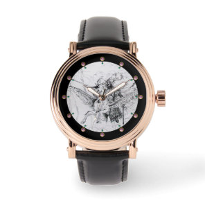 KNIGHT RIDING ON PEGASUS pearl Watch