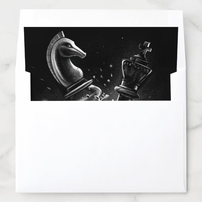 Knight’s Victory – Dramatic Chess Artwork  Envelope Liner (In Envelope)