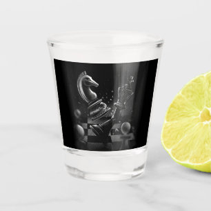 Knight’s Victory – Dramatic Chess Artwork Shot Glass