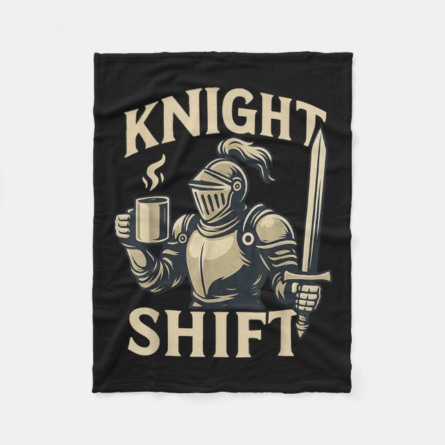 Knight Shift Renaissance Festival Medieval Coffee  Fleece Blanket (Front)