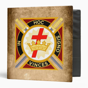 Knight Templar 3 Ring Binder