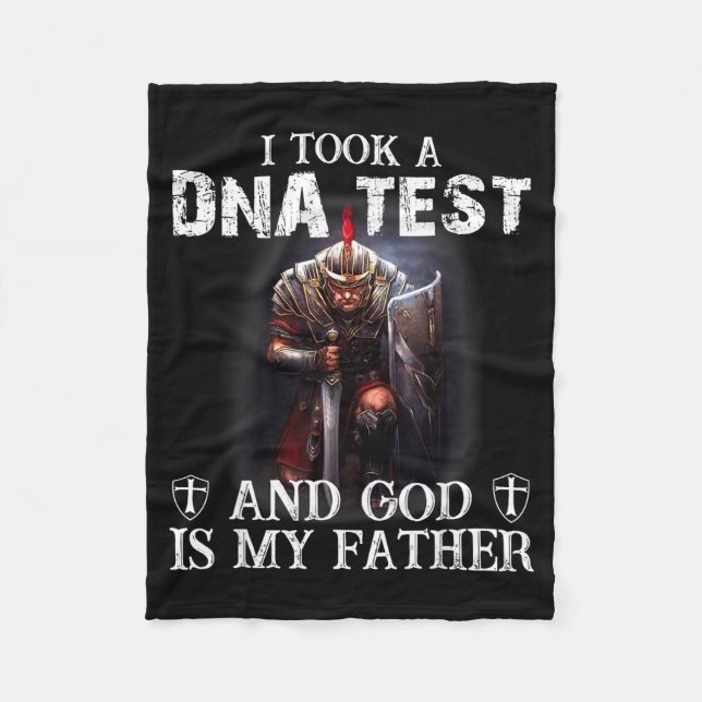 Knight Templar Christian Warrior Dna God Is My Fat Fleece Blanket (Front)
