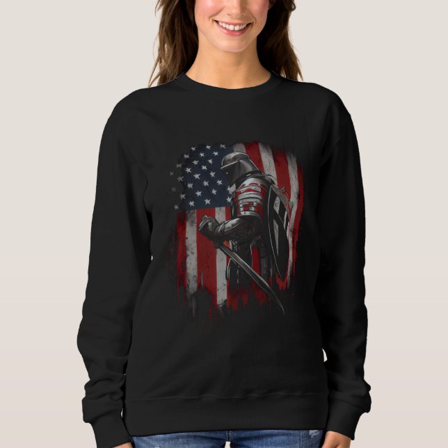 Knight Templar Christian Warrior Of God Crusader Sweatshirt (Front)