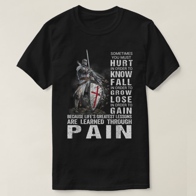 Per uomo Cavalieri Templari Cristiano Maglietta Maglia Henley