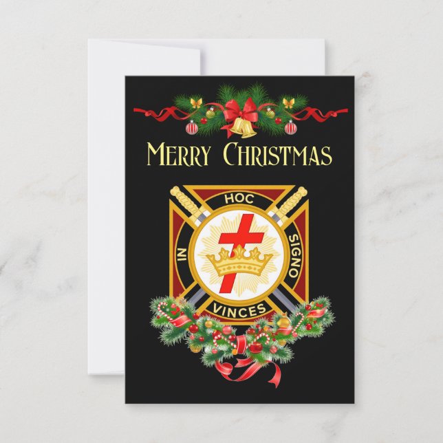 Knight Templar Christmas card (Front)