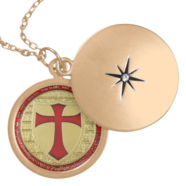 KNIGHT TEMPLAR COIN LOCKET NECKLACE (Front)