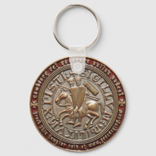 KNIGHT TEMPLAR GEO COIN KEYCHAIN
