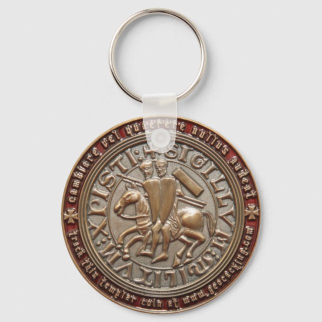 KNIGHT TEMPLAR GEO COIN KEYCHAIN (Front)
