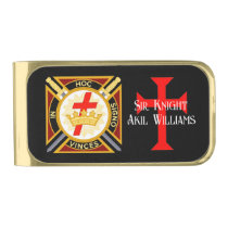 Knight Templar  Gold Finish Money Clip