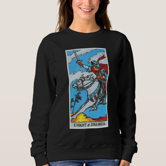 Knight Templar Knight Of Swords Occult Tarot Card  Sweatshirt (Front)