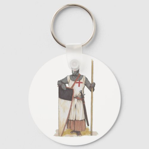 Knight Templar Medieval Keychain
