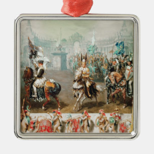 Knight tournament metal ornament