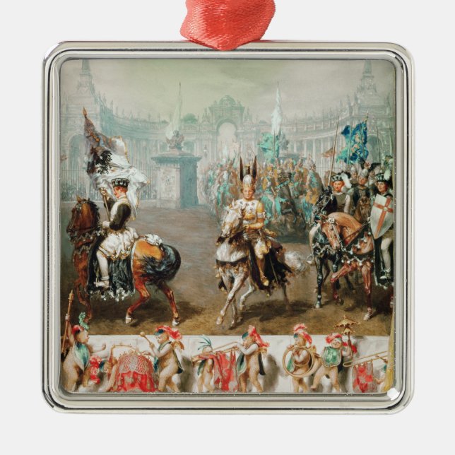 Knight tournament metal ornament (Front)