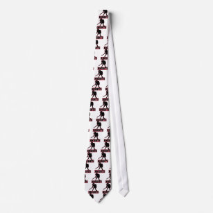 Knight with sword and shield neck tie