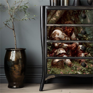 Knightcore Medieval Knight Resting Ancient Forest Tissue Paper