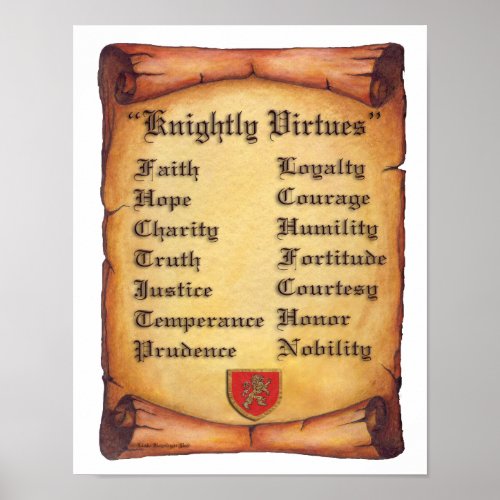 Knightly Virtues Poster