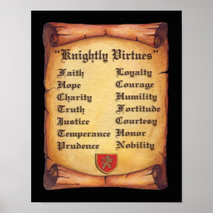 Knightly Virtues print