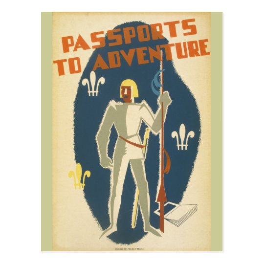 Knights, Adventures, and Books Poster Postcard