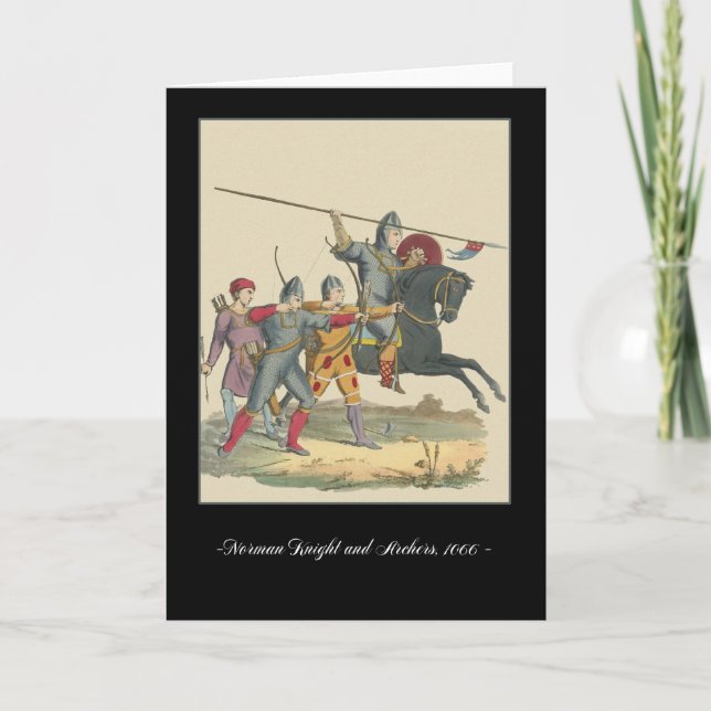 Knights and Armour Medieval Note Card, 1066 Knight Card (Front)