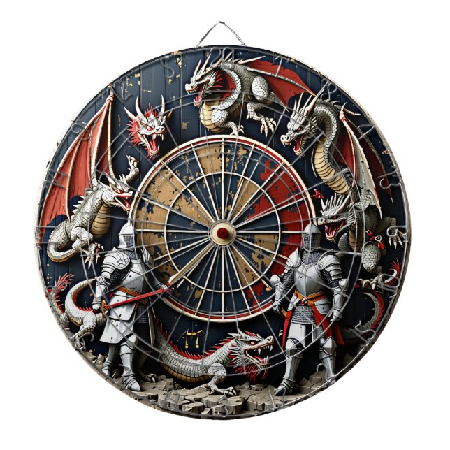 Knights and Dragons  Dart Board (Front)
