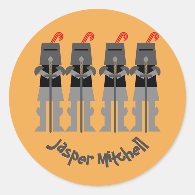 Knights Classic Round Sticker (Front)