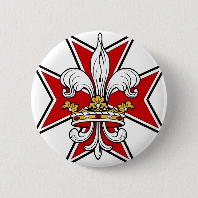 Knights Cross Pinback Button (Front)