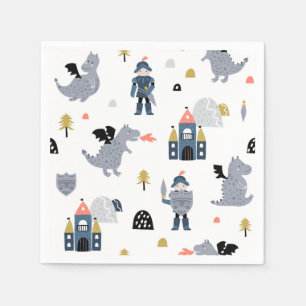 Knights & Dragons Fairytale Birthday Party Napkins