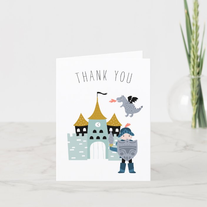 Knights & Dragons Fairytale | Thank You Card | Zazzle.com