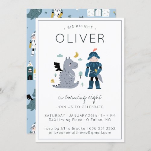 Knights & Dragons Party Invitation