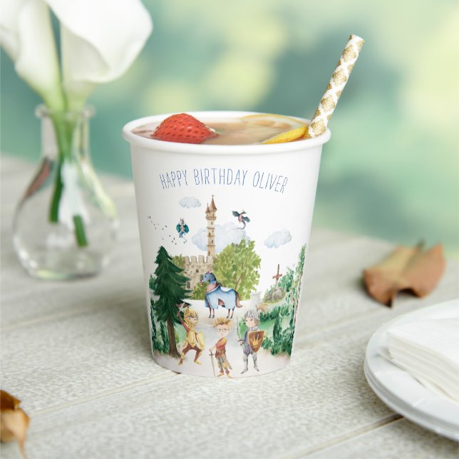 Knights & Dragons | Royal Medieval Birthday   Paper Cups (Insitu)