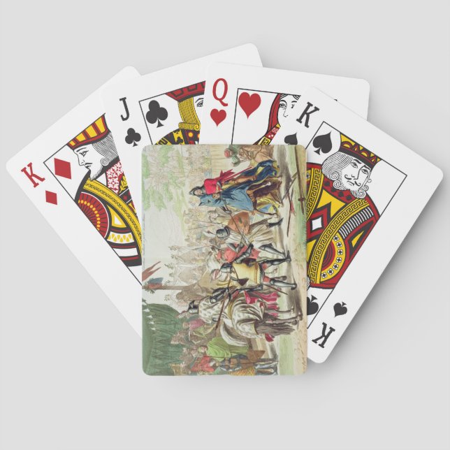 Knights Dueling on Foot in a Tournament, plate 1 Poker Cards (Back)