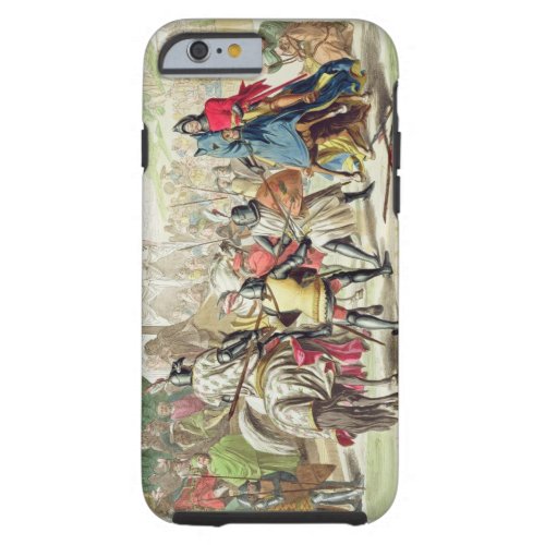 Knights Duelling on Foot in a Tournament plate 1 Tough iPhone 6 Case