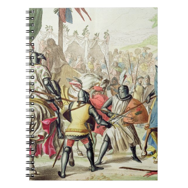 Knights Duelling on Foot in a Tournament, plate 1 Notebook (Front)