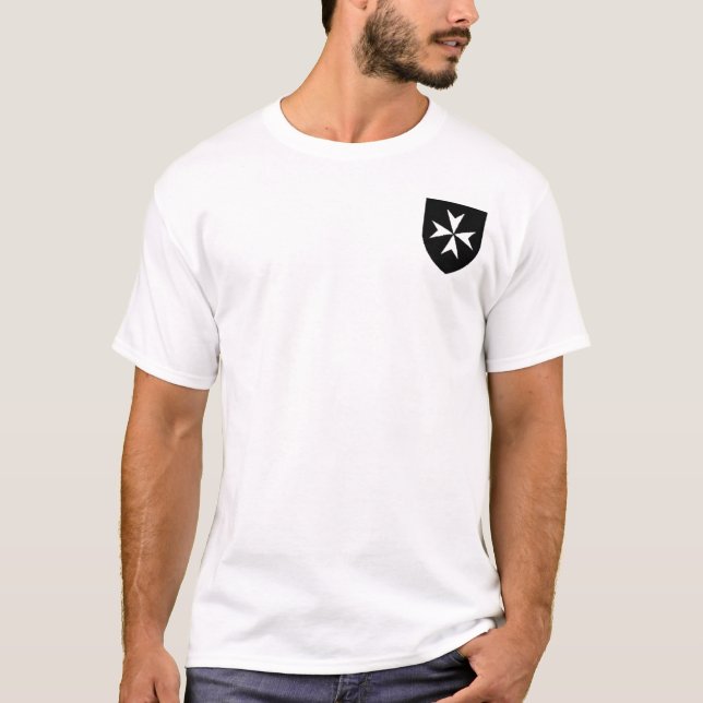 Knights Hospitaller Black Shield Shirt (Front)