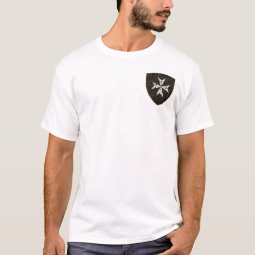 Knights Hospitaller Cross Distressed T_Shirt