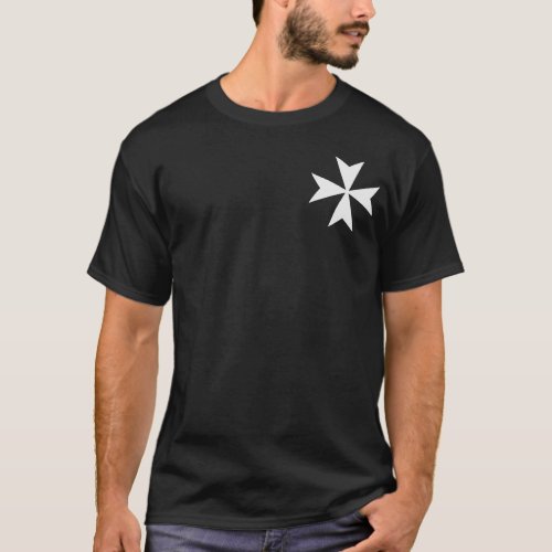 Knights Hospitaller Front  Back Cross Shirt