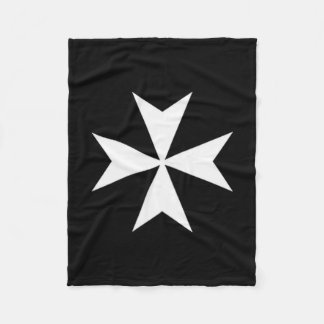 Knights Hospitaller Maltese Cross Catholic Christi Fleece Blanket